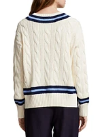 Cable-Knit Cotton Sweater