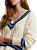 Cable-Knit Cotton Sweater