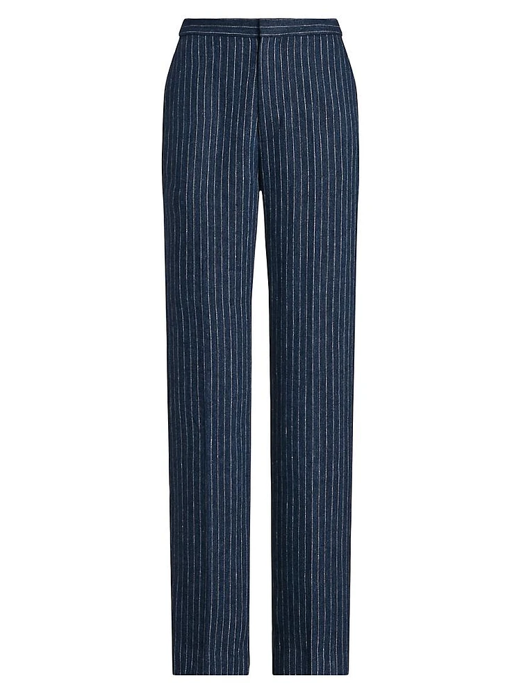 Pinstripe Linen Trousers