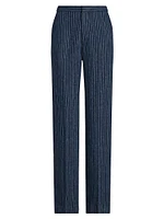 Pinstripe Linen Trousers