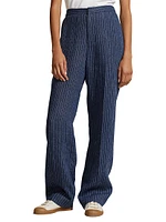 Pinstripe Linen Trousers