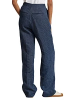 Pinstripe Linen Trousers