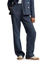 Pinstripe Linen Trousers