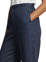 Pinstripe Linen Trousers