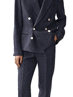 Pinstripe Linen Blazer