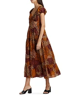 Jane Abstract Cotton Midi Dress