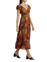 Jane Abstract Cotton Midi Dress