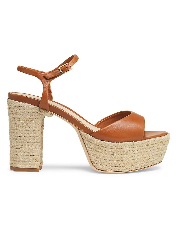 105MM Leather Platform Sandals