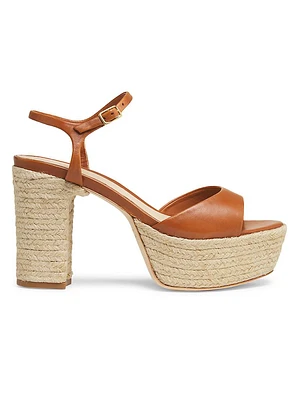 105MM Leather Platform Sandals