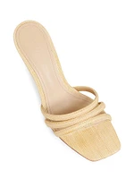 70MM Woven Straw Mules