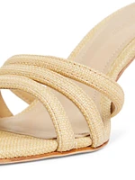 70MM Woven Straw Mules