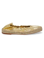 Metallic Leather Espadrilles