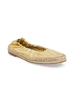 Metallic Leather Espadrilles