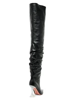 Olivia 95MM Leather Thigh-High Boots