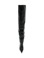 Olivia 95MM Leather Thigh-High Boots