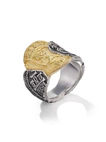 Shipwreck Cigar Band Ring Sterling Silver