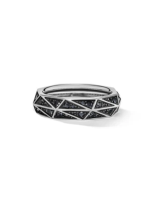 Torqued Faceted Band Ring Sterling Silver