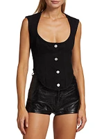 Seamed Scoop Bustier Top