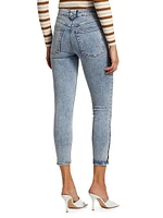 The Snapped Cropped Denim Leggings