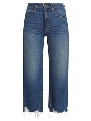 Relaxed Straight-Fit Crop Jeans