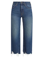 Relaxed Straight-Fit Crop Jeans