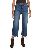 Relaxed Straight-Fit Crop Jeans