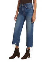 Relaxed Straight-Fit Crop Jeans