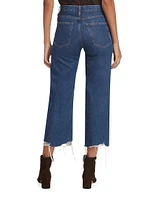 Relaxed Straight-Fit Crop Jeans