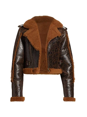 Leather Shearling Moto Jacket