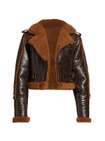 Leather Shearling Moto Jacket