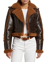 Leather Shearling Moto Jacket