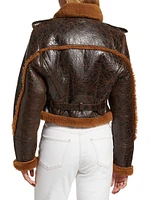 Leather Shearling Moto Jacket