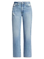 Le Jane Mid-Rise Straight Ankle Jeans