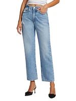 Le Jane Mid-Rise Straight Ankle Jeans