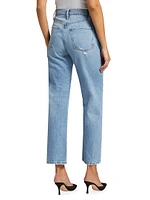 Le Jane Mid-Rise Straight Ankle Jeans