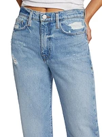 Le Jane Mid-Rise Straight Ankle Jeans