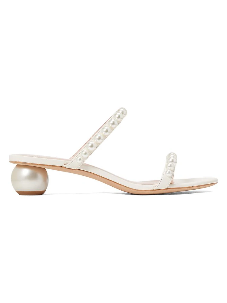 Palm Springs Pearl-Trimmed Pumps