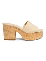 Ibiza Suede Cork Heels