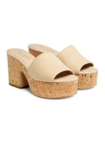 Ibiza Suede Cork Heels