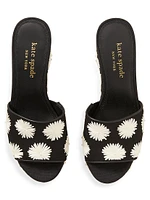 Ibiza Pom-Pom Floral Slides