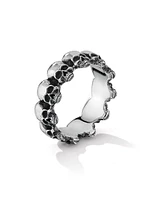 Memento Mori Skull Band Ring Sterling Silver