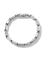 Faceted Link Bracelet In Sterling Silver