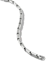 Faceted Link Bracelet In Sterling Silver