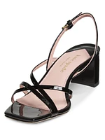 Renee Patent Leather Block Heel Sandals