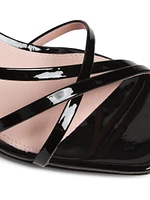 Renee Patent Leather Block Heel Sandals