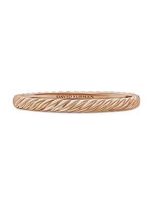 Sculpted Cable Bangle Bracelet 18K Rose Gold