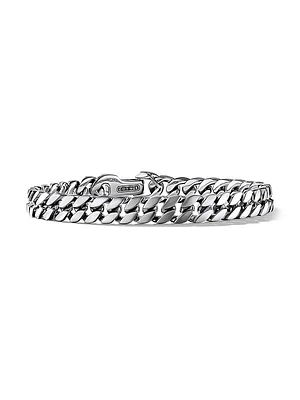 Curb Chain Bracelet In Sterling Silver