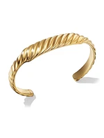 Sculpted Cable Contour Bracelet In 18K Yellow Gold