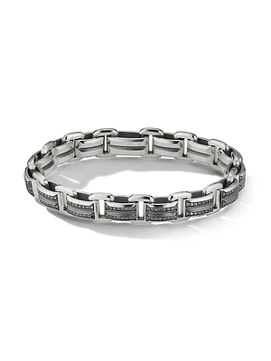 Deco Beveled Link Bracelet Sterling Silver