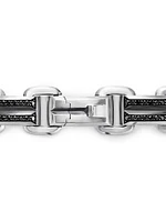 Deco Beveled Link Bracelet Sterling Silver